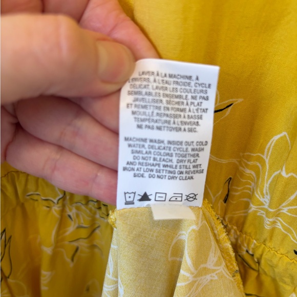Reitmans Mustard Yellow Floral Halter Dress - Picture 4 of 5